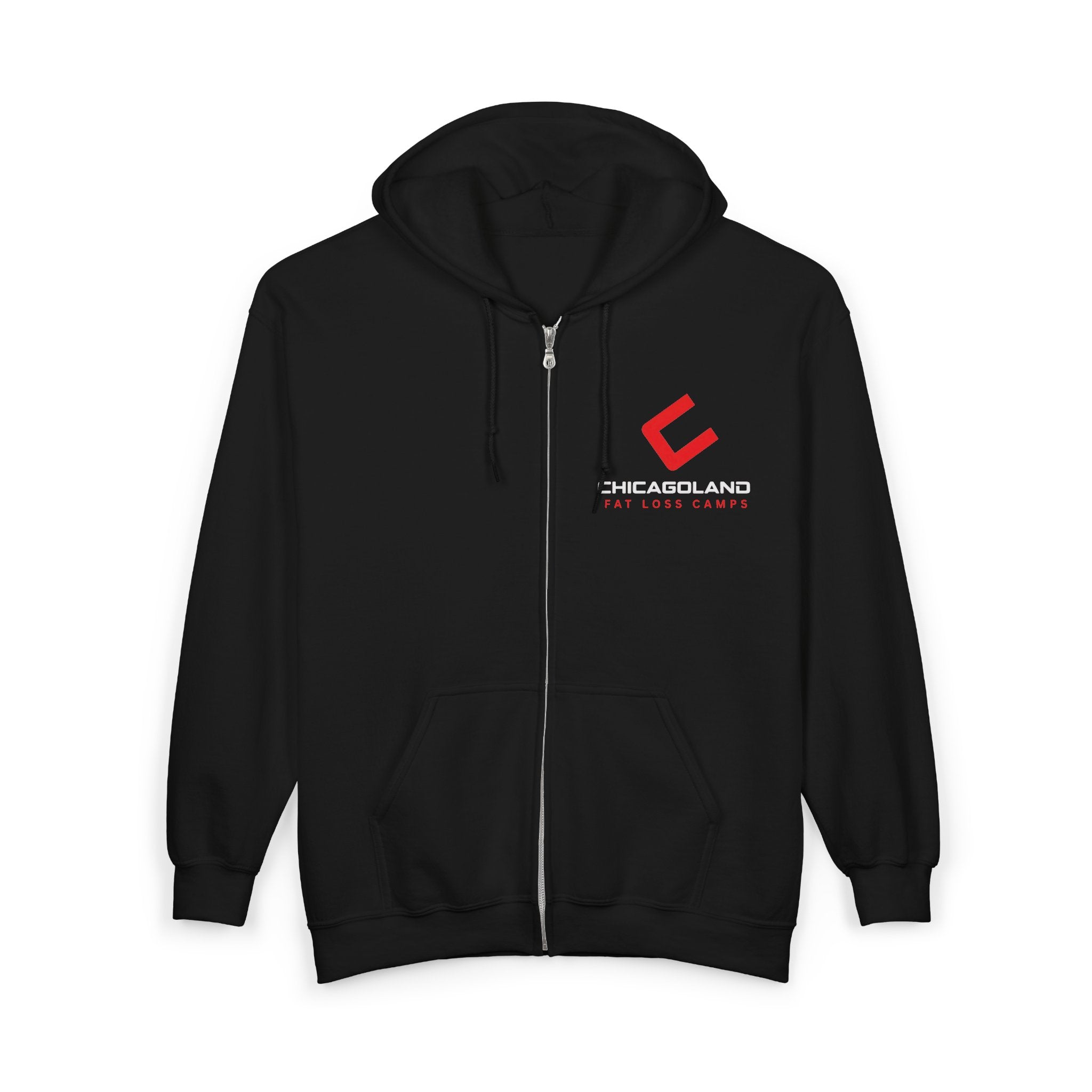 CFLC - Black Unisex Full Zip Hooded Sweatshirt, Perfect for Everyday Comfort