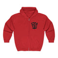 CFLC - Red Unisex Full Zip Hooded Sweatshirt, Perfect for Everyday Comfort