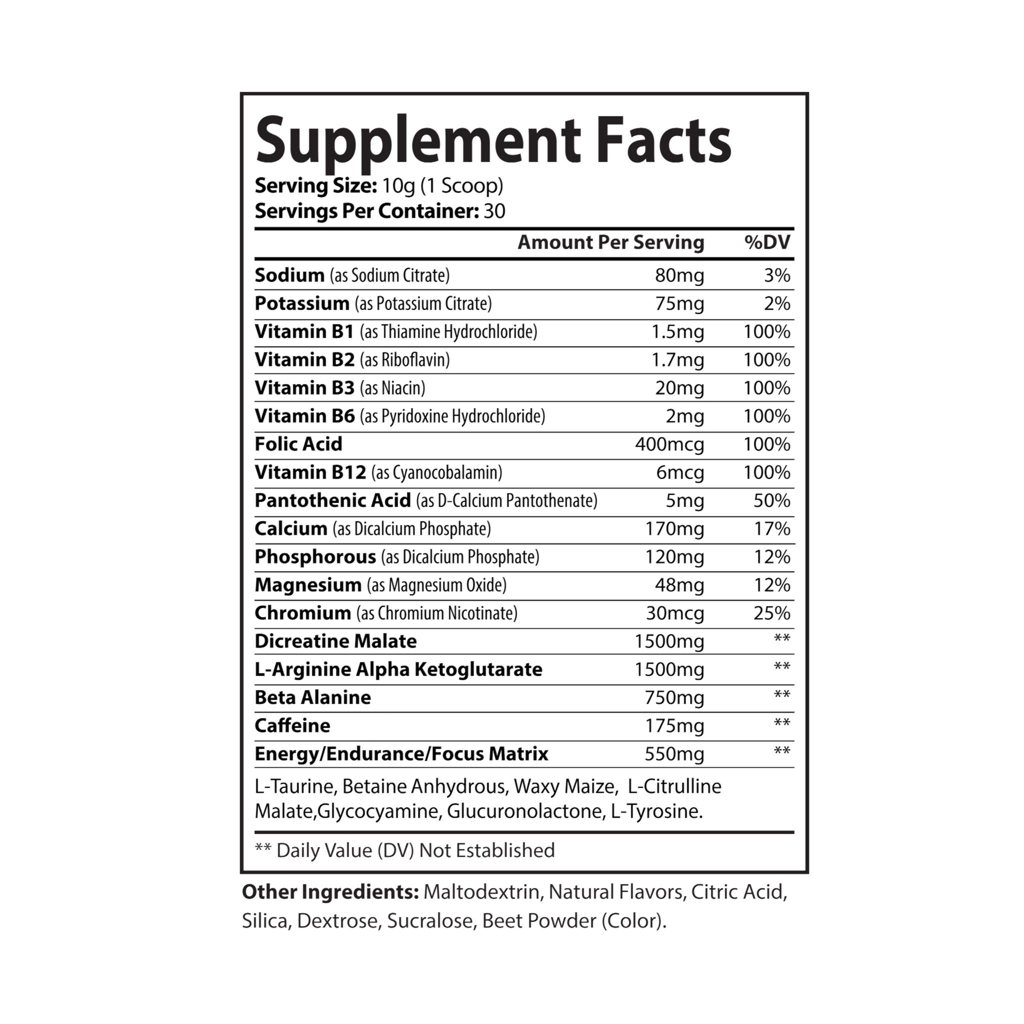 CFLC - Pre-Workout Supplement, Watermelon (300g, 10.58oz)