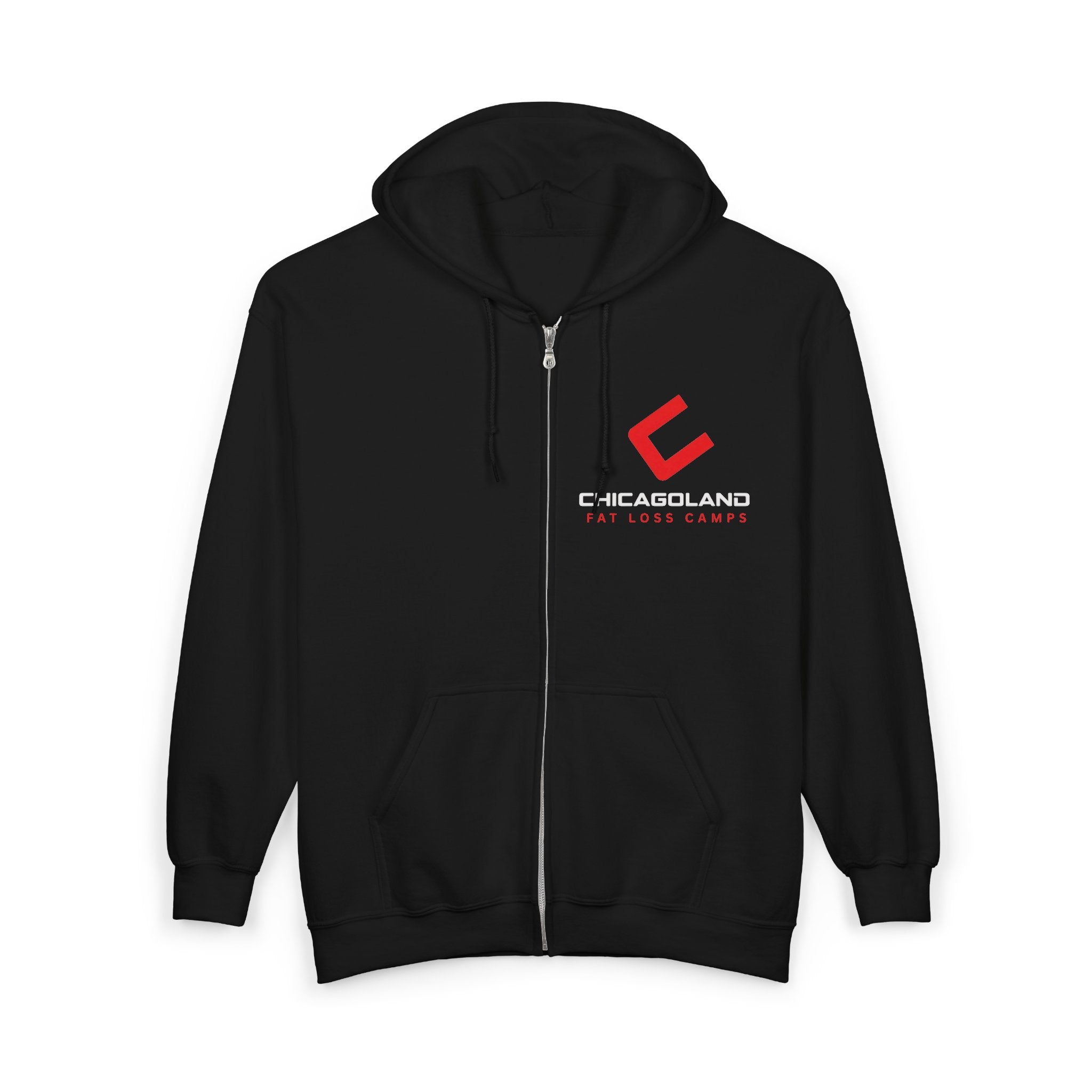 CFLC - Black - Unisex Full Zip Hooded Sweatshirt, Perfect for Everyday Comfort