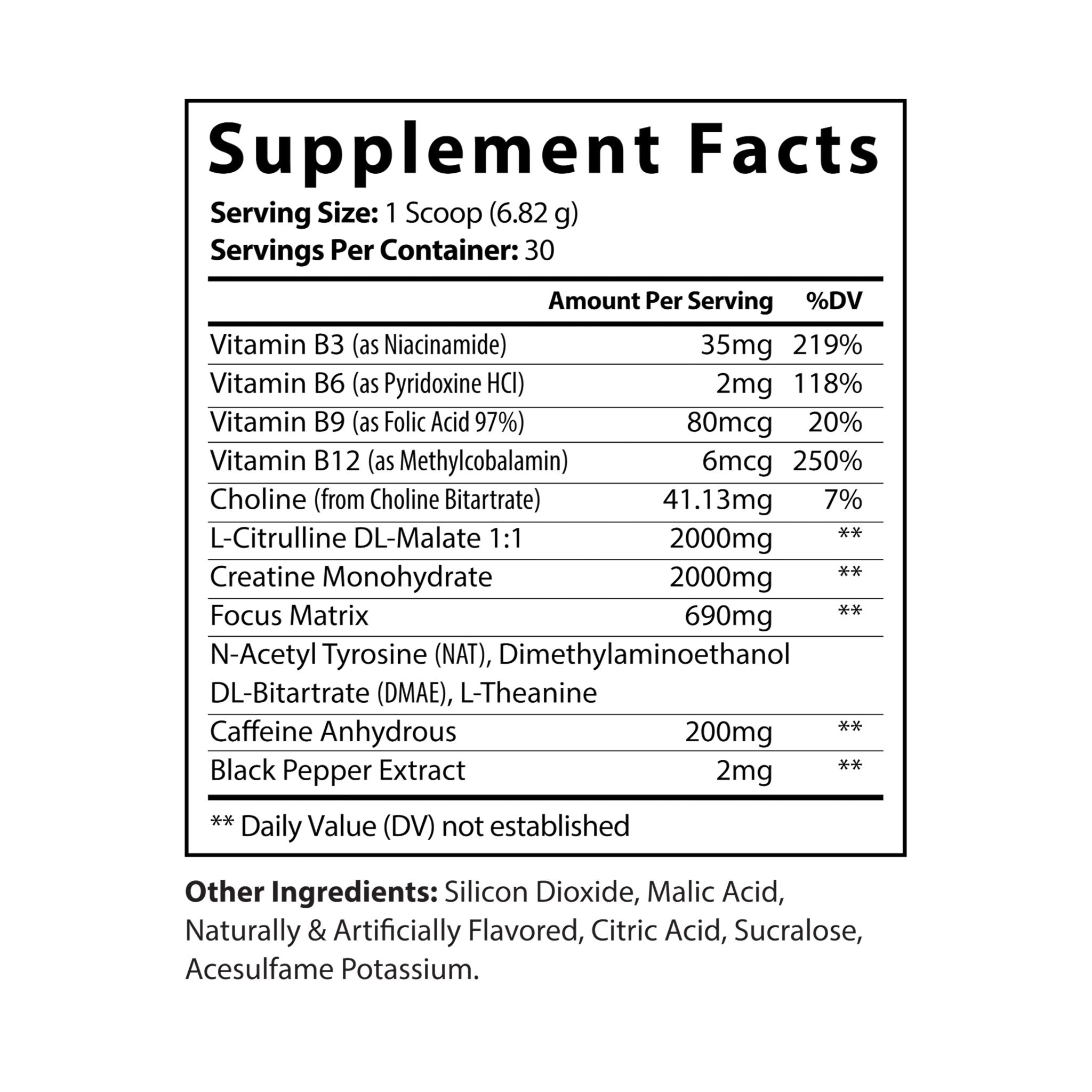 CFLC - Pre-Workout Supplement, Fruit Punch (204g, 7.1oz)